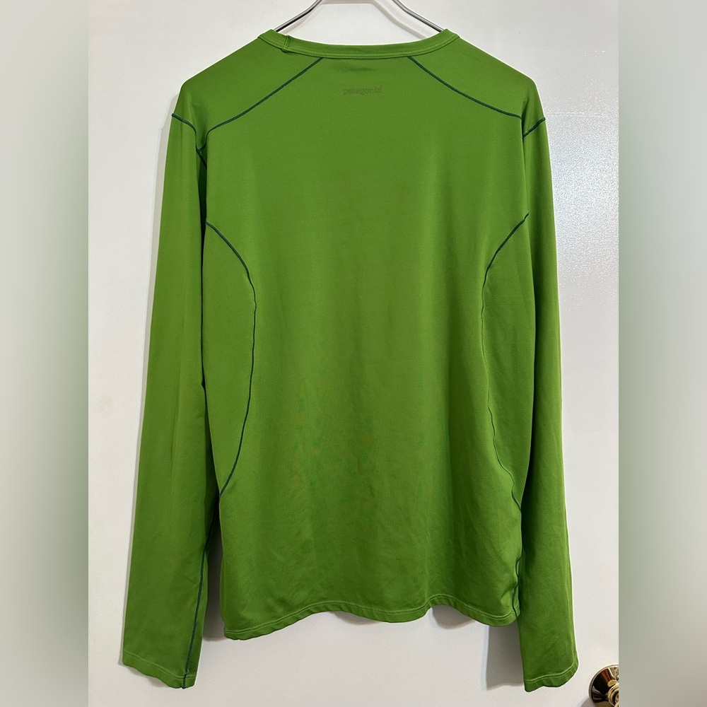 PATAGONIA Mid Weight Base Layer Long Sleeve Green Top - Picture 2 of 7
